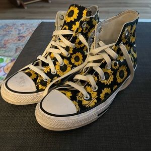 Sunflower high top converse